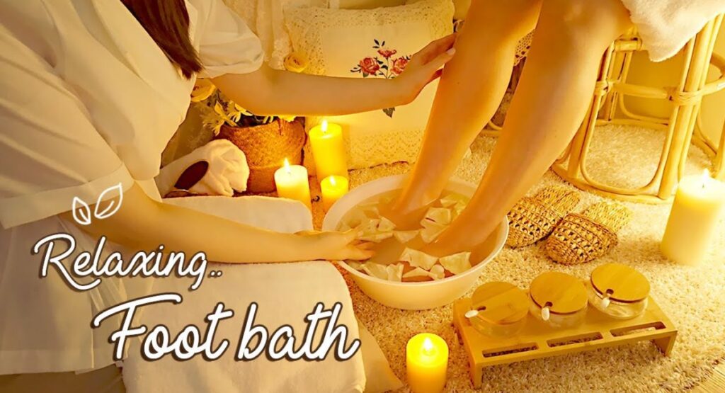 Start With a Relaxing Warm Foot Soak